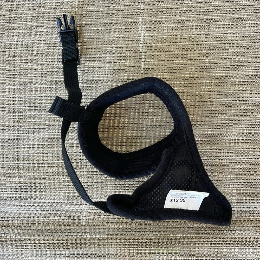 Dog Harness Black Mesh Size Small